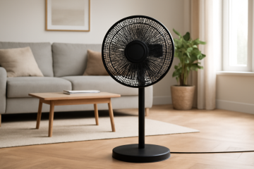 Ventilateur posé dans salon moderne