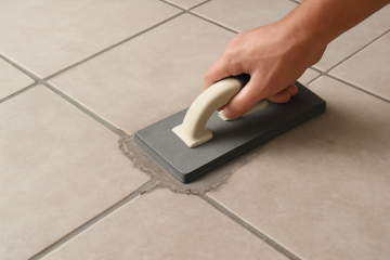 Application de joint entre carreaux de carrelage